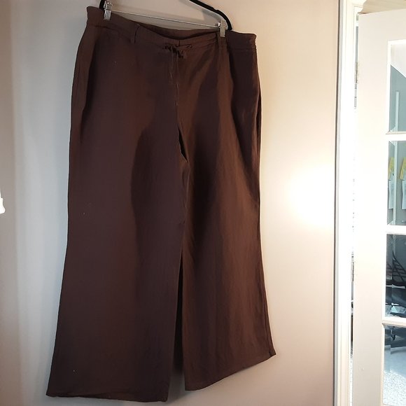 Lane Bryant Brown Linen Pants | 22/24 - Picture 4 of 14